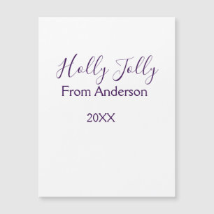 Holly Jolly holidays add name family year purple s