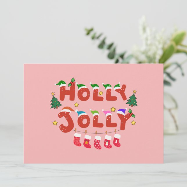 Holly Jolly Invitation (Standing Front)