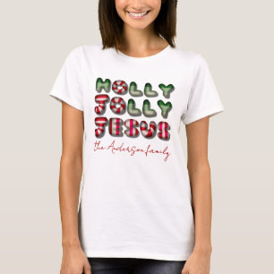 Holly Jolly Jesus 3D optic bold candy balloon T-Shirt