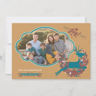 Holly Jolly Joy Christmas Holiday Photo Card