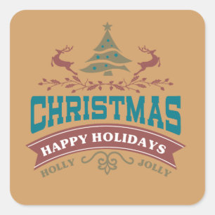 Holly Jolly Joy Holiday Stickers