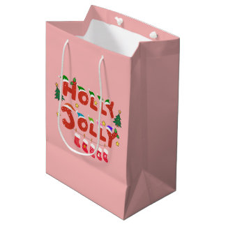 Holly Jolly Medium Gift Bag