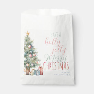 Holly Jolly Merry Christmas Gift Holiday Season Favour Bags
