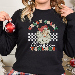 Holly Jolly Music Teacher Christmas T-Shirt