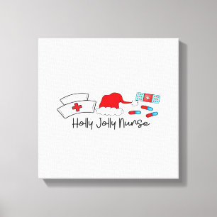 Holly Jolly Nurse, Halloween Classic T-Shirt Canvas Print