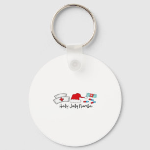 Holly Jolly Nurse, Halloween Classic T-Shirt Key Ring