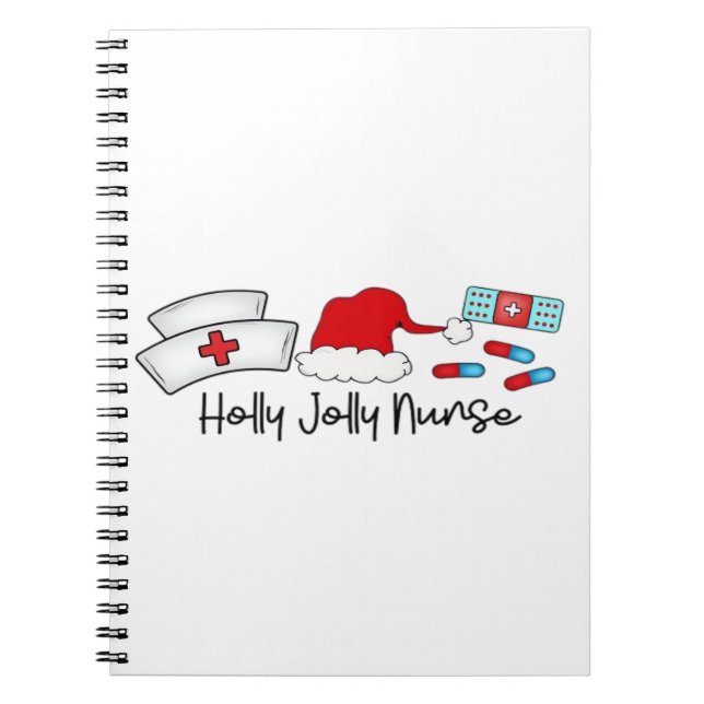 Holly Jolly Nurse, Halloween Classic T-Shirt Notebook (Front)