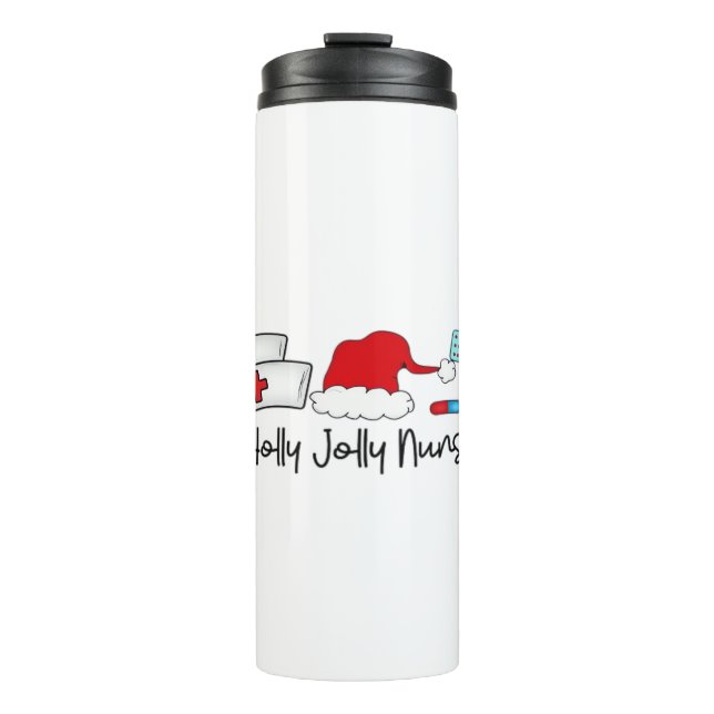 Holly Jolly Nurse, Halloween Classic T-Shirt Thermal Tumbler (Front)