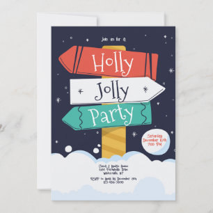 Holly Jolly Party Invitation