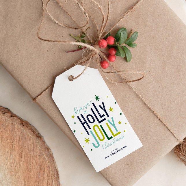 "Holly Jolly" Personalised Christmas Gift Tags (Creator Uploaded)