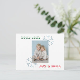 Holly Jolly Photo Family   Holiday Card