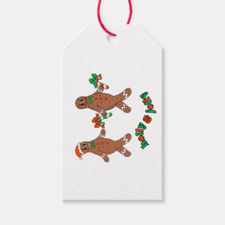 Holly & Jolly Retro Gingerbread Christmas Gift Tag