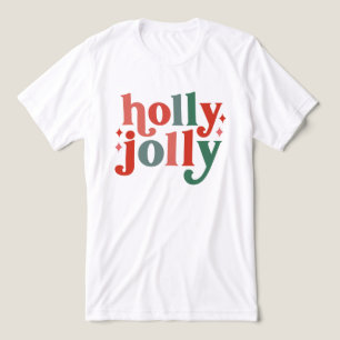 Holly Jolly - Retro Holiday Typography Tri-Blend Shirt