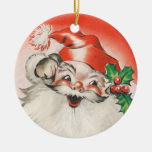 Holly jolly Santa Ceramic Tree Decoration