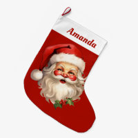 Holly Jolly Santa Claus Retro Christmas