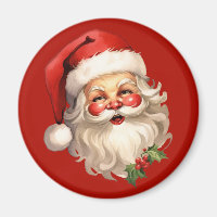 Holly Jolly Santa Claus Retro Christmas