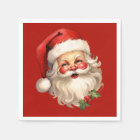 Holly Jolly Santa Claus Retro Christmas