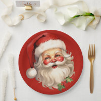 Holly Jolly Santa Claus Retro Christmas