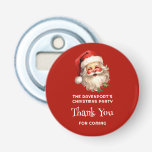 Holly Jolly Santa Claus Retro Christmas Thank You Bottle Opener<br><div class="desc">Bottle opener with a joyful illustration of a vintage style Santa Claus with red rosy cheeks. Wearing his classic red Santa hat and his big white beard. A sprig of holly adds to the festive holiday spirit of this design.</div>