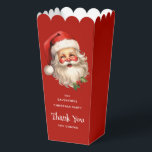 Holly Jolly Santa Claus Retro Christmas Thank You Favour Box<br><div class="desc">Christmas favour boxes with a joyful illustration of a vintage style Santa Claus with red rosy cheeks. Wearing his classic red Santa hat and his big white beard. A sprig of holly adds to the festive holiday spirit of this design.</div>