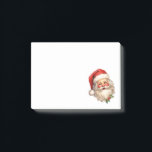 Holly Jolly Santa Claus Retro Style Christmas Post-it Notes<br><div class="desc">Sticky notes with a joyful illustration of a vintage style Santa Claus with red rosy cheeks. wearing his classic red Santa hat and his big white bear. A sprig of holly adds to the festive holiday spirit of this design.</div>