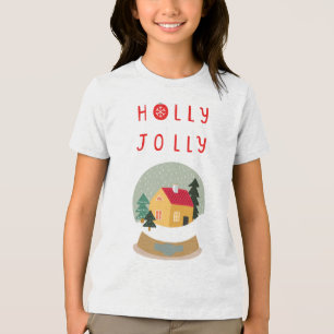 Holly Jolly Snow Globe - A Cosy Holiday Delight Tri-Blend Shirt