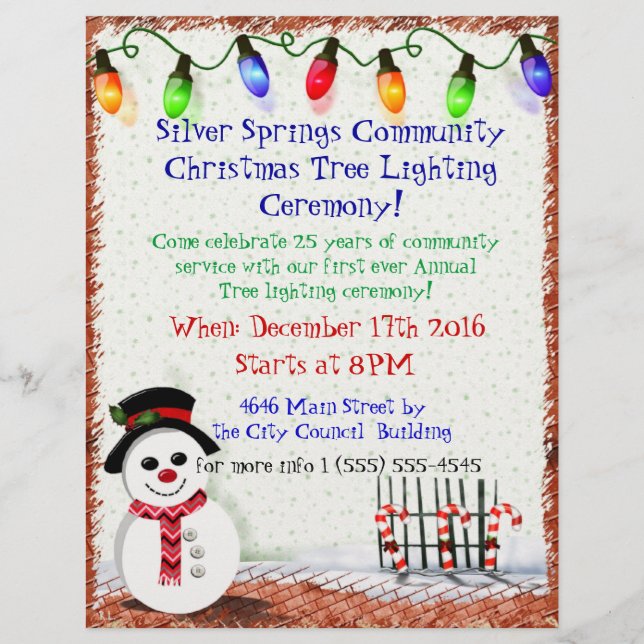 Holly Jolly Snowman Flyer (Front)