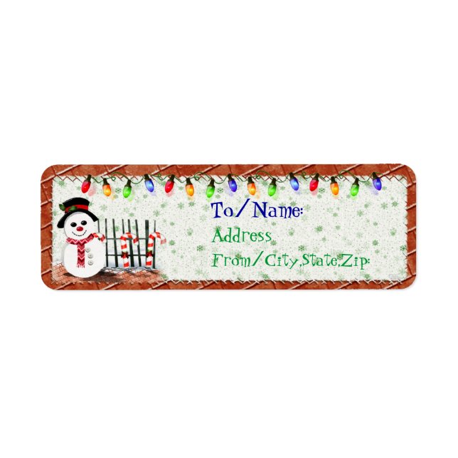 Holly Jolly Snowman  GIFT ADDRESS (Front)