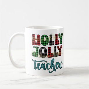 Holly Jolly Teacher Christmas Appreciation Gift Coffee Mug