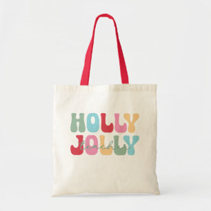Holly Jolly Teacher Christmas Holidays White Tote Bag