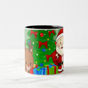 Holly Jolly Two-Tone Coffee Mug