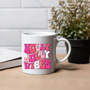 Holly jolly vibes: Christmas Drinking Coffee Mug