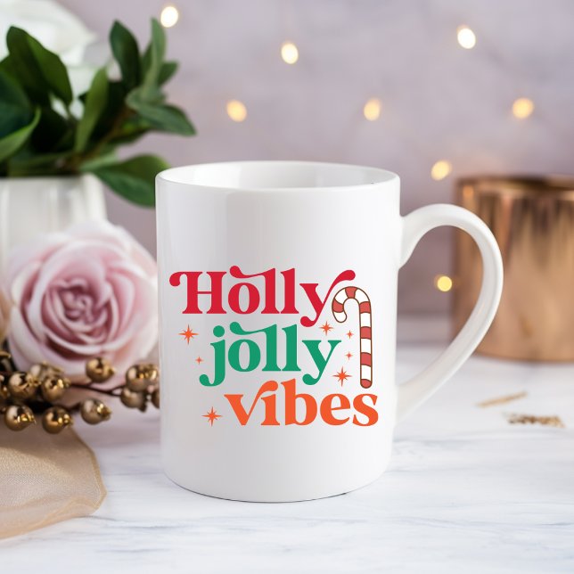 Holly jolly vibes Drinking Coffee Mug (Creator Uploaded)