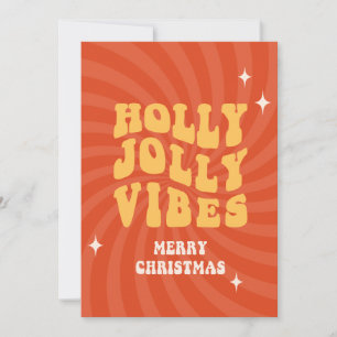 Holly Jolly Vibes - Merry Christmas Holiday Card