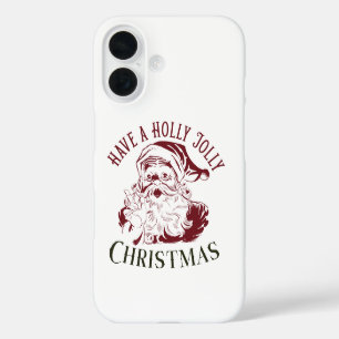 Holly Jolly Vintage Christmas iPhone 16 Case