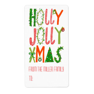 HOLLY JOLLY XMAS Holiday Christmas CUSTOM