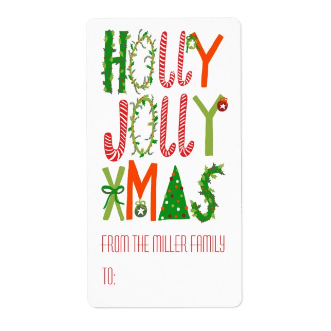 HOLLY JOLLY XMAS Holiday Christmas CUSTOM (Front)