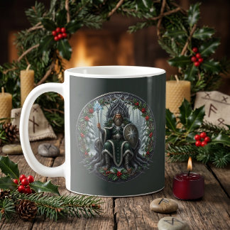 Holly King Winter Solstice British Folklore Pagan Coffee Mug