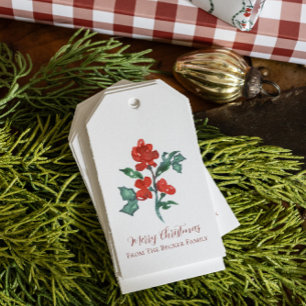 Holly Lane - Berry Gift Tags (Customisable)