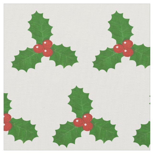 Holly Leaf Fabric (Close Up)
