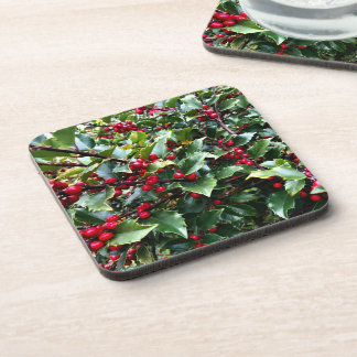 Holly leaves and Berries Coaster