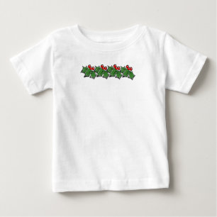 Holly Leaves, Holly berries, Christmas wreath Baby T-Shirt