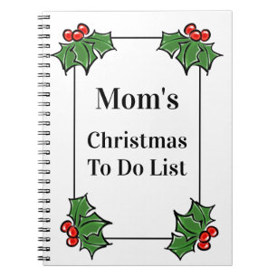 Holly Leaves Holly berries fun holiday Notebook