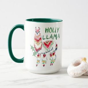 HOLLY LLAMA Boho Holiday Mug
