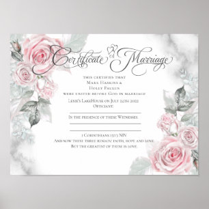 Holly Marriage Certificate sample 2 Poster