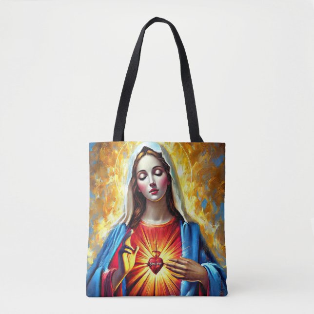 Holly Mary Maria Madonna Mariana Virgin Mary Tote Bag (Front)