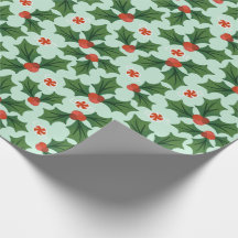 Holly & Mint Wrapping Paper