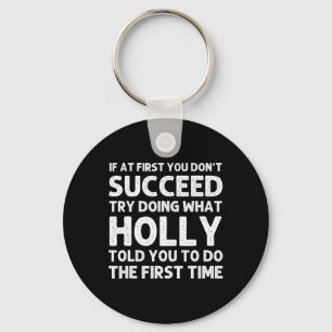 Holly Name Personalised Birthday Funny Christmas J Key Ring