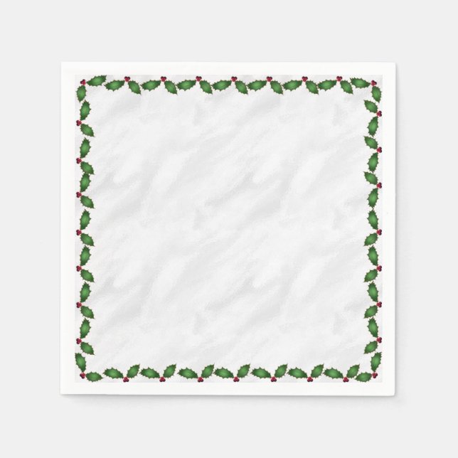 Holly Paper Napkins (Front)