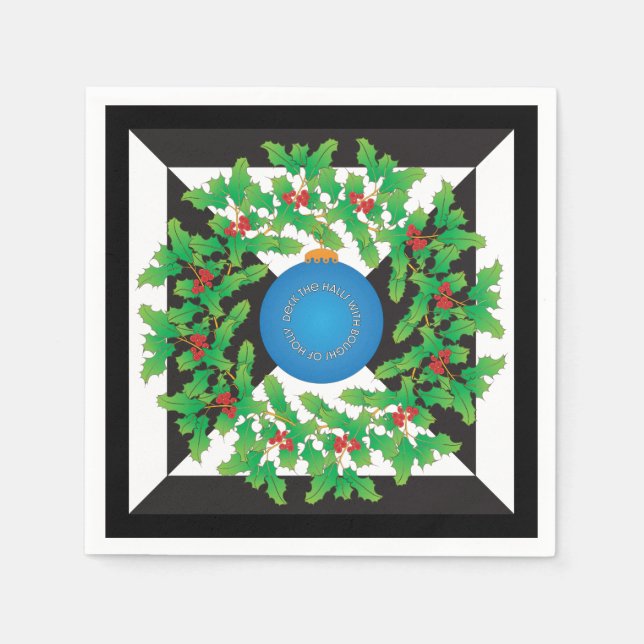Holly Paper Napkins (Front)